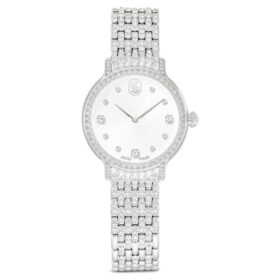 Relógio Imber Swiss Made, pulseira em metal, tom prateado, aço inoxidável