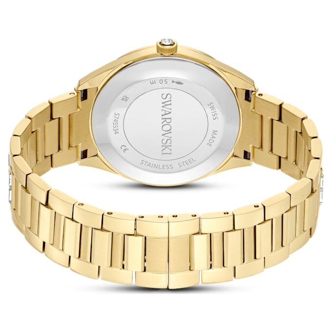 Relógio Matrix Date Swiss Made, pulseira em metal, tom dourado, acabamento em tom dourado Relógio Matrix Date Swiss Made, pulseira em metal, tom dourado, acabamento em tom dourado