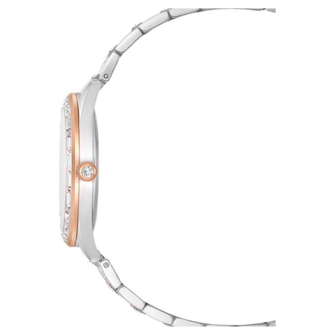 Relógio Matrix Date «Swiss Made», pulseira em metal, tom ouro rosa, acabamento em metais misturados Relógio Matrix Date «Swiss Made», pulseira em metal, tom ouro rosa, acabamento em metais misturados