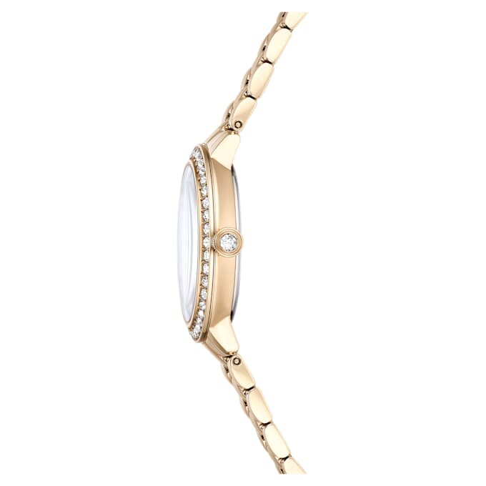 Relógio Matrix de 3 elos, fabricado na Suíça, pulseira em metal, tom dourado, acabamento em tom champanhe dourado Relógio Matrix de 3 elos, fabricado na Suíça, pulseira em metal, tom dourado, acabamento em tom champanhe dourado