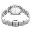 Relógio Matrix Octagon com lapidação baguete, pulseira em metal, tom prateado, aço inoxidável Relógio Matrix Octagon com lapidação baguete, pulseira em metal, tom prateado, aço inoxidável