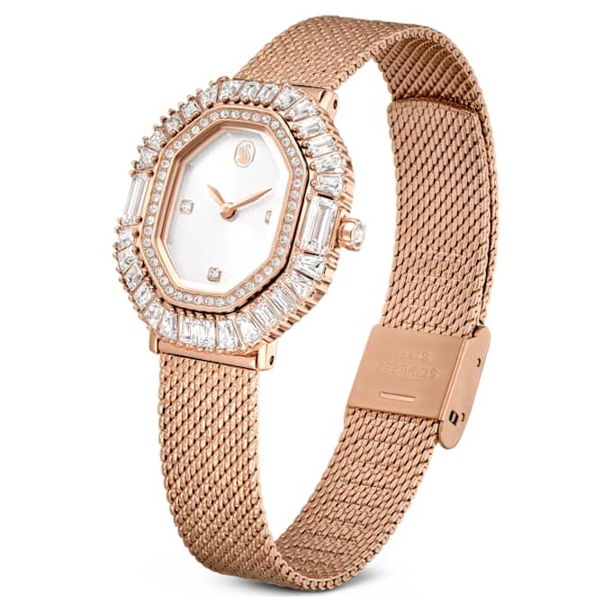 Relógio Matrix Octagon com pulseira em metal, tom ouro-rosa, acabamento em tom ouro-rosa Relógio Matrix Octagon com pulseira em metal, tom ouro-rosa, acabamento em tom ouro-rosa
