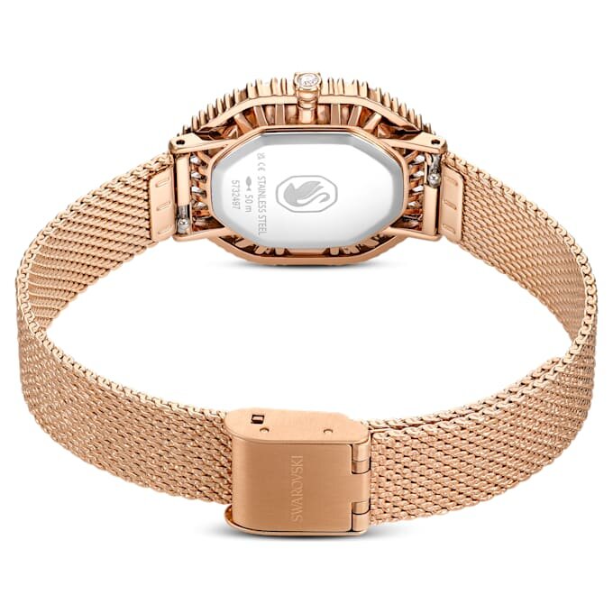 Relógio Matrix Octagon com pulseira em metal, tom ouro-rosa, acabamento em tom ouro-rosa Relógio Matrix Octagon com pulseira em metal, tom ouro-rosa, acabamento em tom ouro-rosa