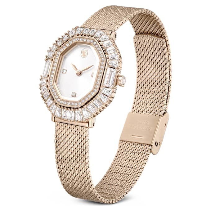 Relógio Matrix Octagon com pulseira metálica, tom dourado, acabamento em tom dourado champanhe Relógio Matrix Octagon com pulseira metálica, tom dourado, acabamento em tom dourado champanhe
