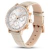 Relógio Matrix Tennis Chrono «Swiss Made», bracelete em pele, bege, acabamento em tom de ouro rosa Relógio Matrix Tennis Chrono «Swiss Made», bracelete em pele, bege, acabamento em tom de ouro rosa