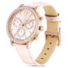 Relógio Matrix Tennis Chrono «Swiss Made», bracelete em pele, cor-de-rosa, acabamento em tom de ouro rosa Relógio Matrix Tennis Chrono «Swiss Made», bracelete em pele, cor-de-rosa, acabamento em tom de ouro rosa