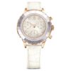 Relógio Octea Chrono «Swiss Made», bracelete em pele, branco, acabamento em tom de ouro rosa Relógio Octea Chrono «Swiss Made», bracelete em pele, branco, acabamento em tom de ouro rosa