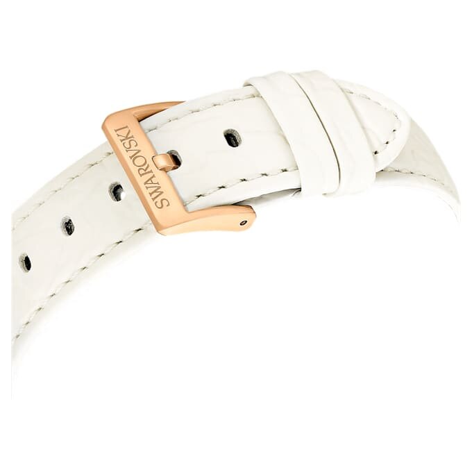 Relógio Octea Chrono «Swiss Made», bracelete em pele, branco, acabamento em tom de ouro rosa Relógio Octea Chrono «Swiss Made», bracelete em pele, branco, acabamento em tom de ouro rosa