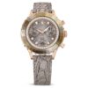Relógio Octea Chrono Swiss Made, bracelete em pele, cinzento, acabamento em tom de ouro rosa Relógio Octea Chrono Swiss Made, bracelete em pele, cinzento, acabamento em tom de ouro rosa