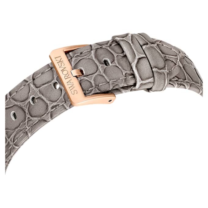 Relógio Octea Chrono Swiss Made, bracelete em pele, cinzento, acabamento em tom de ouro rosa Relógio Octea Chrono Swiss Made, bracelete em pele, cinzento, acabamento em tom de ouro rosa