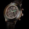Relógio Octea Chrono Swiss Made, bracelete em pele, cinzento, acabamento em tom de ouro rosa Relógio Octea Chrono Swiss Made, bracelete em pele, cinzento, acabamento em tom de ouro rosa