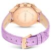 Relógio Octea Chrono Swiss Made, bracelete em pele, roxo, acabamento em tom de ouro rosa Relógio Octea Chrono Swiss Made, bracelete em pele, roxo, acabamento em tom de ouro rosa