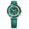 Relógio Octea Chrono «Swiss Made», bracelete em pele, verde, acabamento em tom de ouro rosa Relógio Octea Chrono «Swiss Made», bracelete em pele, verde, acabamento em tom de ouro rosa