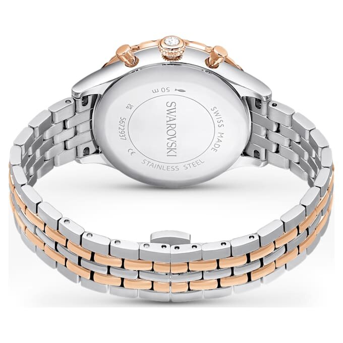 Relógio Octea Chrono «Swiss Made», pulseira em metal, tom ouro-rosa, acabamento em metais misturados Relógio Octea Chrono «Swiss Made», pulseira em metal, tom ouro-rosa, acabamento em metais misturados