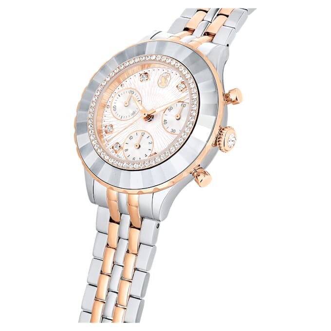 Relógio Octea Chrono «Swiss Made», pulseira em metal, tom ouro-rosa, acabamento em metais misturados Relógio Octea Chrono «Swiss Made», pulseira em metal, tom ouro-rosa, acabamento em metais misturados