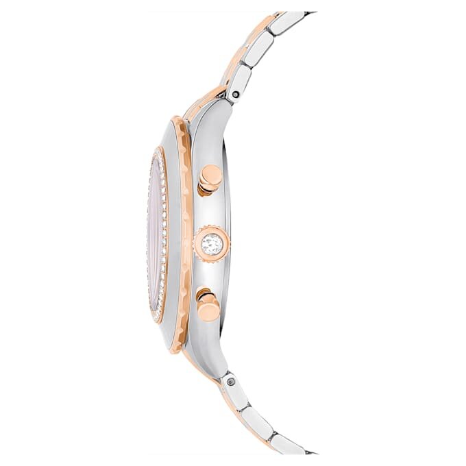 Relógio Octea Chrono «Swiss Made», pulseira em metal, tom ouro-rosa, acabamento em metais misturados Relógio Octea Chrono «Swiss Made», pulseira em metal, tom ouro-rosa, acabamento em metais misturados