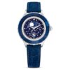Relógio Octea Moon Swiss Made, Lua, Bracelete de couro, Azul, Aço inoxidável Relógio Octea Moon Swiss Made, Lua, Bracelete de couro, Azul, Aço inoxidável