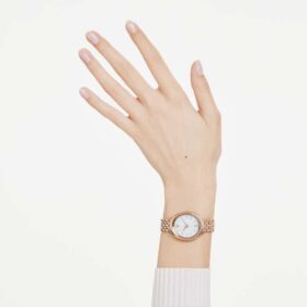 Relógio oval Imber «Swiss Made», pulseira em metal, tom dourado, acabamento em tom de ouro rosa