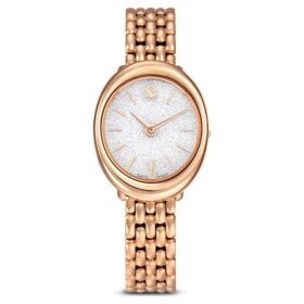 Relógio oval Imber «Swiss Made», pulseira em metal, tom dourado, acabamento em tom de ouro rosa