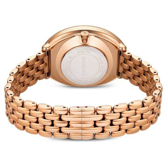 Relógio oval Imber «Swiss Made», pulseira em metal, tom dourado, acabamento em tom de ouro rosa Relógio oval Imber «Swiss Made», pulseira em metal, tom dourado, acabamento em tom de ouro rosa