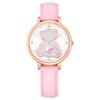 Relógio Teddy Swiss Made, bracelete em pele, cor-de-rosa, acabamento em tom de ouro rosa Relógio Teddy Swiss Made, bracelete em pele, cor-de-rosa, acabamento em tom de ouro rosa
