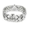 Relógio tipo pulseira Curiosa com bracelete de cristais, tom prateado, aço inoxidável Relógio tipo pulseira Curiosa com bracelete de cristais, tom prateado, aço inoxidável