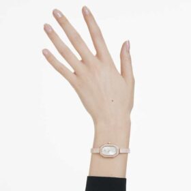 Relógio tipo pulseira Dextera, fabricado na Suíça, bracelete em metal, tom ouro-rosa, acabamento em tom ouro-rosa