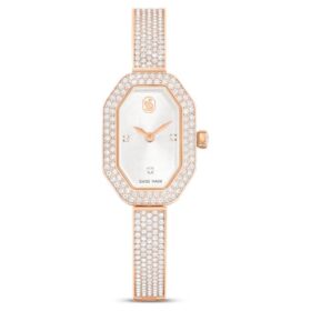 Relógio tipo pulseira Dextera, fabricado na Suíça, bracelete em metal, tom ouro-rosa, acabamento em tom ouro-rosa