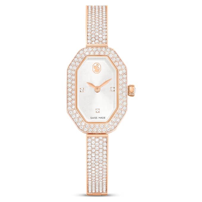 Relógio tipo pulseira Dextera, fabricado na Suíça, bracelete em metal, tom ouro-rosa, acabamento em tom ouro-rosa Relógio tipo pulseira Dextera, fabricado na Suíça, bracelete em metal, tom ouro-rosa, acabamento em tom ouro-rosa