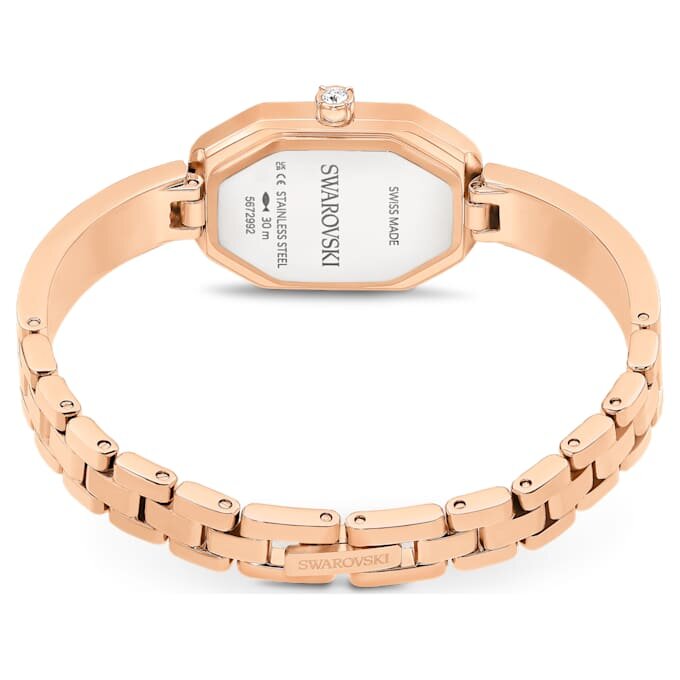 Relógio tipo pulseira Dextera, fabricado na Suíça, bracelete em metal, tom ouro-rosa, acabamento em tom ouro-rosa Relógio tipo pulseira Dextera, fabricado na Suíça, bracelete em metal, tom ouro-rosa, acabamento em tom ouro-rosa