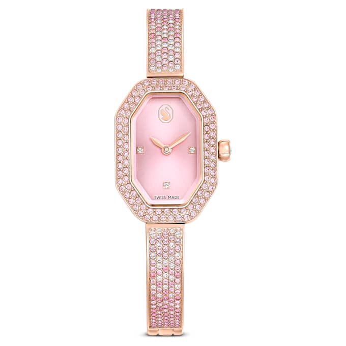 Relógio tipo pulseira Dextera, fabricado na Suíça, pulseira em metal, cor-de-rosa, banhado a ouro rosa Relógio tipo pulseira Dextera, fabricado na Suíça, pulseira em metal, cor-de-rosa, banhado a ouro rosa