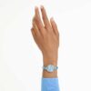 Relógio tipo pulseira Matrix, fabricado na Suíça, pulseira com cristais, azul, aço inoxidável Relógio tipo pulseira Matrix, fabricado na Suíça, pulseira com cristais, azul, aço inoxidável