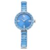 Relógio tipo pulseira Matrix, fabricado na Suíça, pulseira com cristais, azul, aço inoxidável Relógio tipo pulseira Matrix, fabricado na Suíça, pulseira com cristais, azul, aço inoxidável