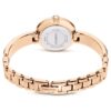 Relógio tipo pulseira Matrix, fabricado na Suíça, pulseira com cristais, branco, acabamento em tom de ouro rosa Relógio tipo pulseira Matrix, fabricado na Suíça, pulseira com cristais, branco, acabamento em tom de ouro rosa