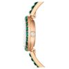 Relógio tipo pulseira Matrix, fabricado na Suíça, pulseira com cristais, verde, acabamento em tom dourado champanhe Relógio tipo pulseira Matrix, fabricado na Suíça, pulseira com cristais, verde, acabamento em tom dourado champanhe