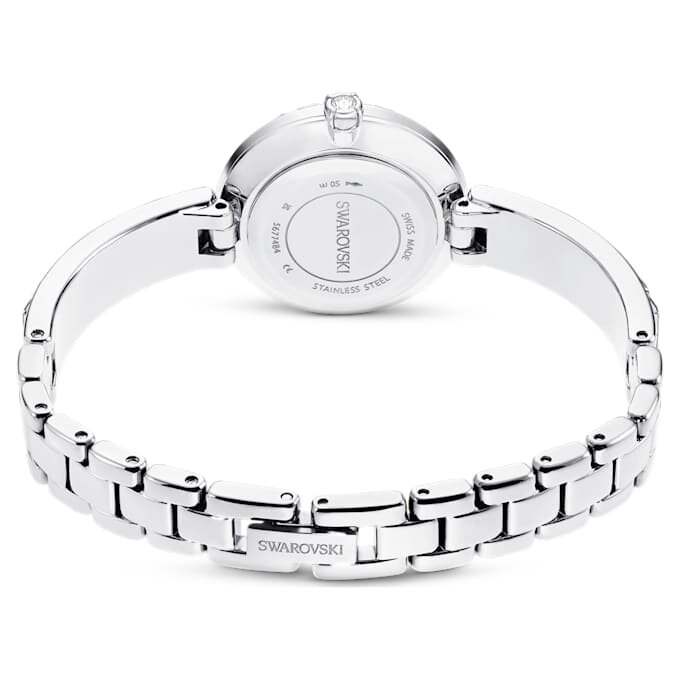 Relógio tipo pulseira Matrix, fabricado na Suíça, pulseira de cristais, branco, aço inoxidável Relógio tipo pulseira Matrix, fabricado na Suíça, pulseira de cristais, branco, aço inoxidável