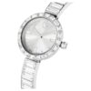 Relógio tipo pulseira Matrix, fabricado na Suíça, pulseira de cristais, branco, aço inoxidável Relógio tipo pulseira Matrix, fabricado na Suíça, pulseira de cristais, branco, aço inoxidável
