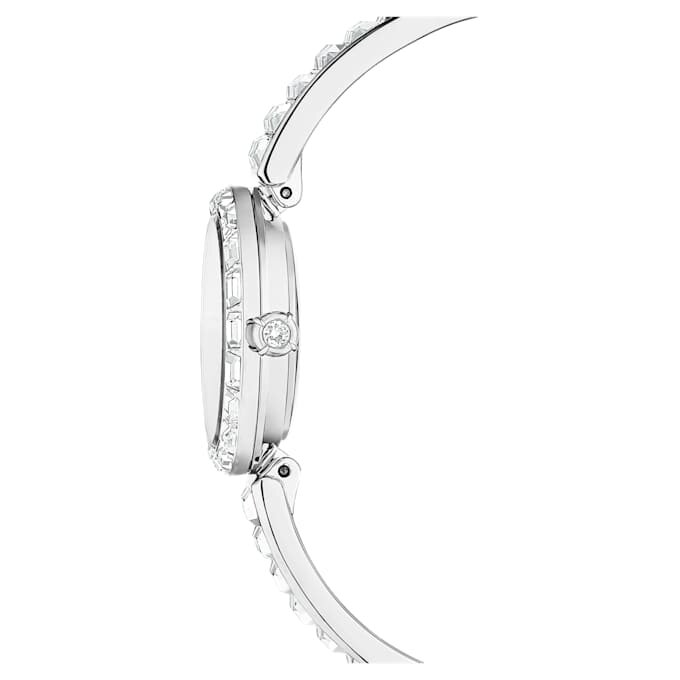 Relógio tipo pulseira Matrix, fabricado na Suíça, pulseira de cristais, branco, aço inoxidável Relógio tipo pulseira Matrix, fabricado na Suíça, pulseira de cristais, branco, aço inoxidável