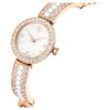 Relógio tipo pulseira Matrix Pearl, fabricado na Suíça, pulseira de cristais, branco, acabamento em tom de ouro rosa