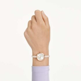 Relógio tipo pulseira Sublima, fabricado na Suíça, pulseira em metal, tom ouro-rosa, acabamento em tom ouro-rosa