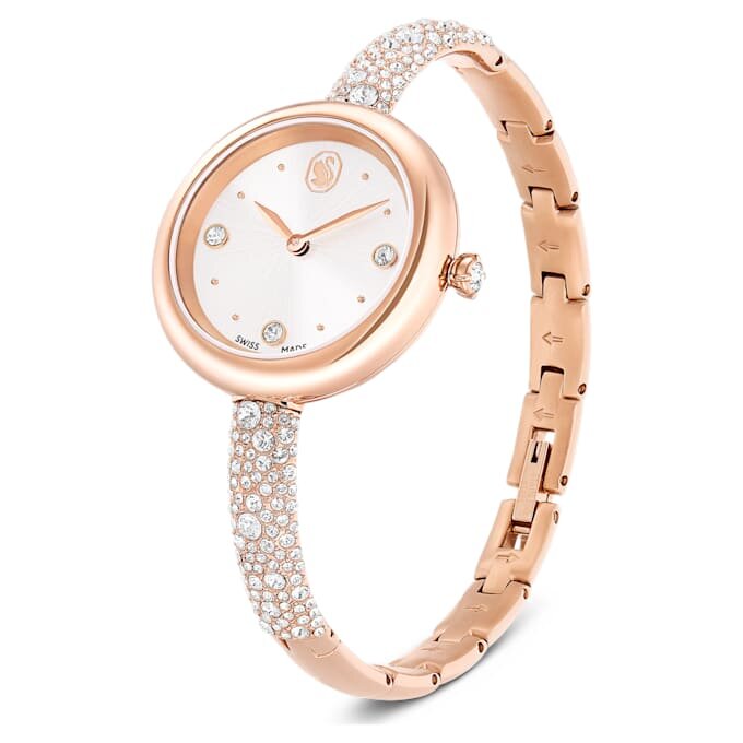 Relógio tipo pulseira Sublima, fabricado na Suíça, pulseira em metal, tom ouro-rosa, acabamento em tom ouro-rosa Relógio tipo pulseira Sublima, fabricado na Suíça, pulseira em metal, tom ouro-rosa, acabamento em tom ouro-rosa