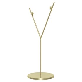 Suporte para enfeites em tom dourado