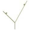 Suporte para enfeites em tom dourado