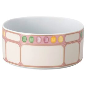 Taça de cereais Idyllia em porcelana, com motivo de cristal, pedras preciosas, multicolorida
