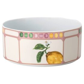 Taça Idyllia em porcelana, com motivo «Crystal Print», cor limão, grande, multicolorida