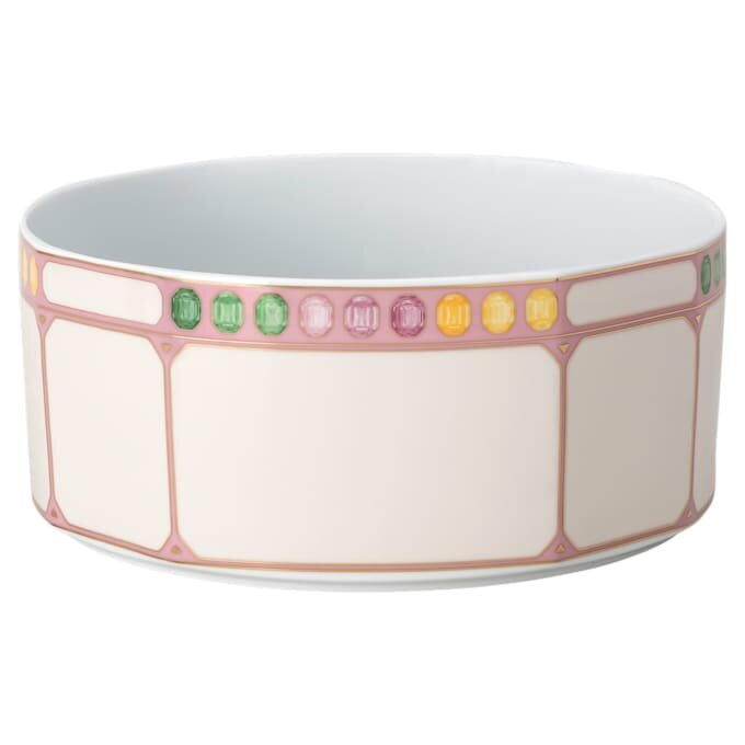 Taça Idyllia em porcelana, com motivo «Crystal Print», cor limão, grande, multicolorida Taça Idyllia em porcelana, com motivo «Crystal Print», cor limão, grande, multicolorida
