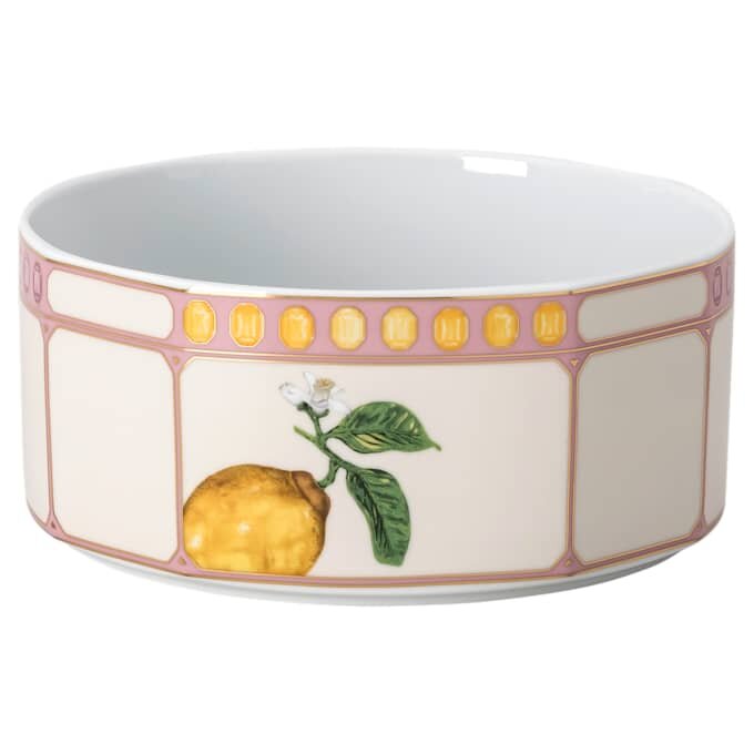 Taça Idyllia em porcelana, com motivo em cristal, cor de limão, pequena, multicolorida Taça Idyllia em porcelana, com motivo em cristal, cor de limão, pequena, multicolorida