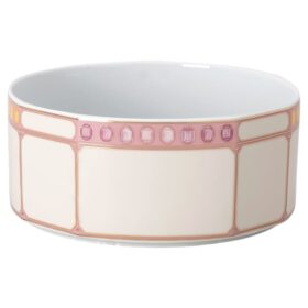 Taça Idyllia em porcelana, com motivo em cristal, cor de limão, pequena, multicolorida