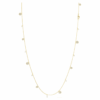 Una Angelic Strandage Crystal Pearl, corte redondo, branco, banhado a ouro Una Angelic Strandage Crystal Pearl, corte redondo, branco, banhado a ouro