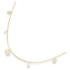 Una Angelic Strandage Crystal Pearl, corte redondo, branco, banhado a ouro Una Angelic Strandage Crystal Pearl, corte redondo, branco, banhado a ouro